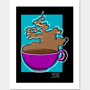 Coffee Blue Posters and Art